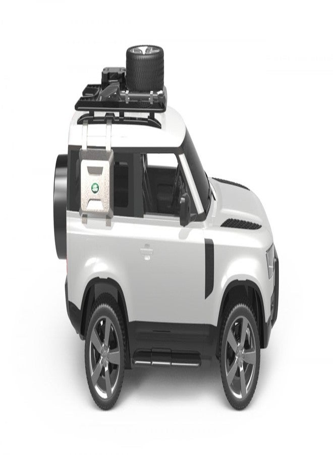 Jack Royal RW 1:12 Scale Land Rover Defender Official Licensed Model Remote Control Toy Car Rechargeable 12Km/h, 2.4Ghz Headlight for Adults Boys Girls (Silver) - Image 2